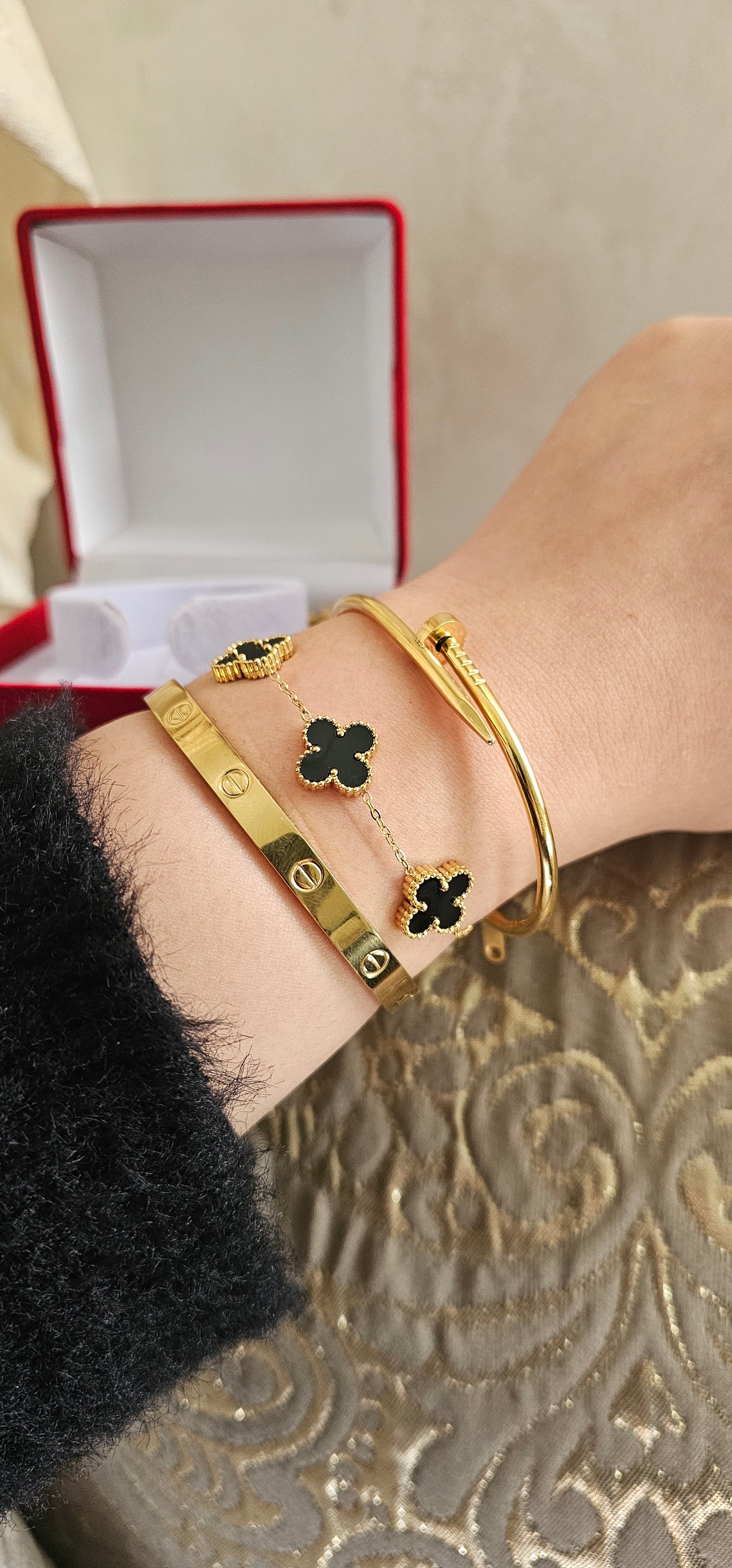 Trio bracelet noir