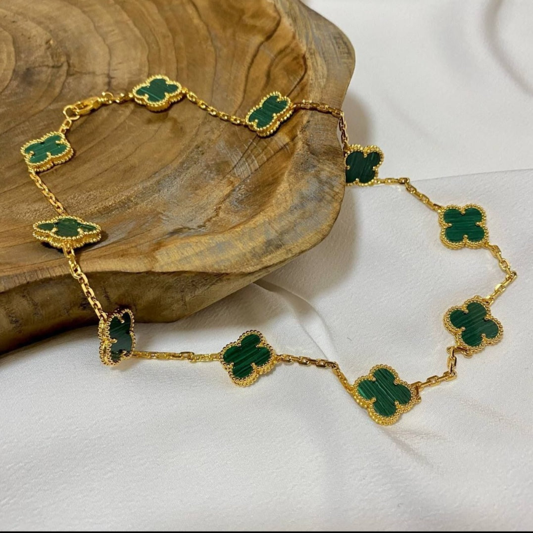 Set Collier et Bracelet Lady of Elegance - Charme Fleuri en Acier Inoxydable