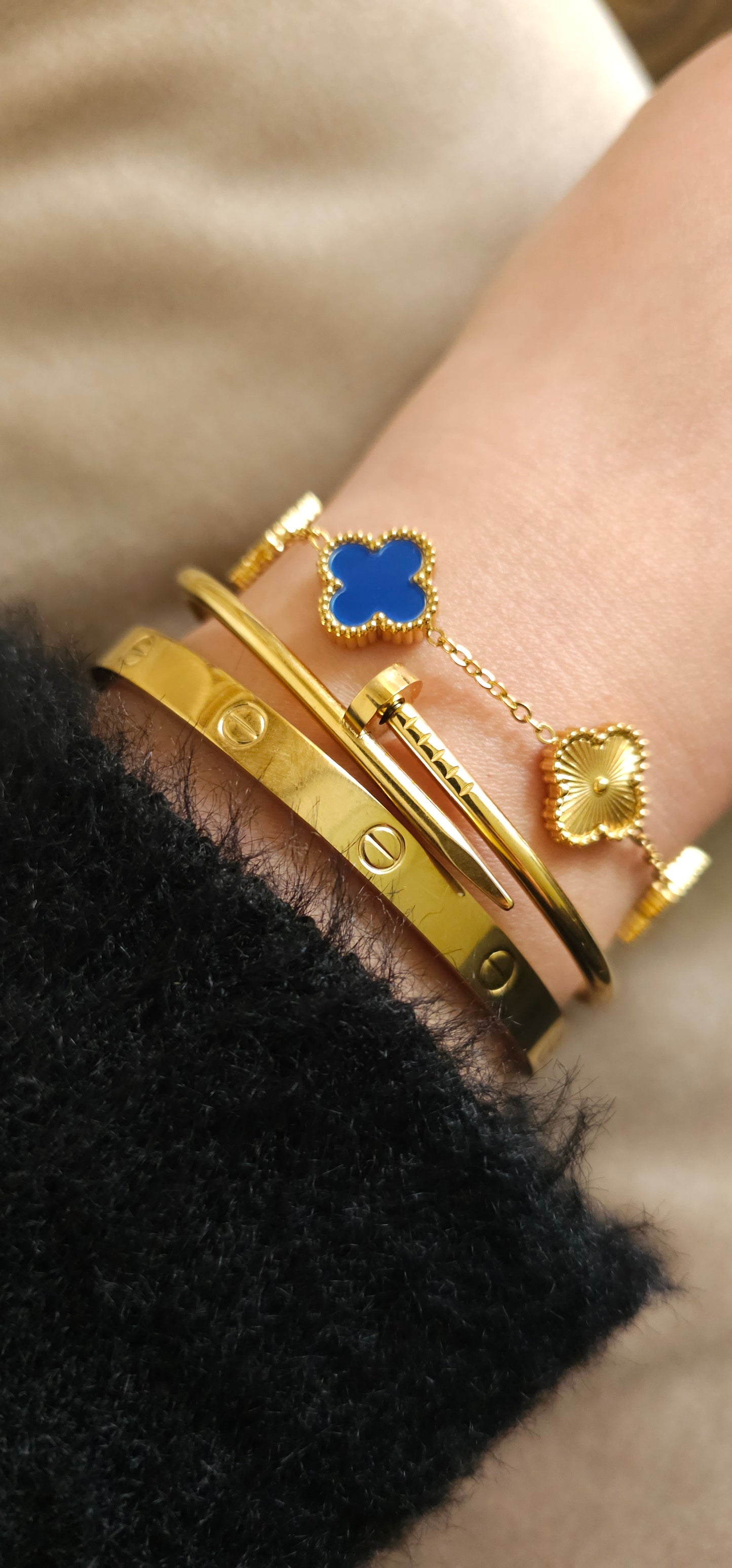 Trio bracelet bleu